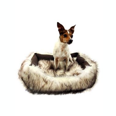 Duke and Darling Faux Fur White Pet Bed, Machine Washable, Slip Resistant, Safe Materials, Removable Cushion, Ultra Comfort - Ivory. View a larger version of this product image.