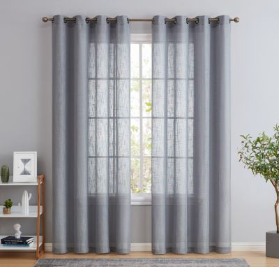 Light Grey Sheer Curtains Bed Bath, Light Gray Semi Sheer Curtains