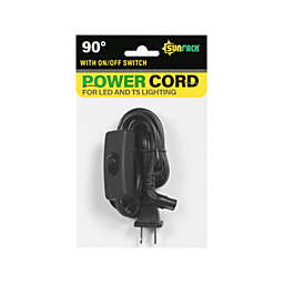 SunPack 90 Degree Power Cord with On/Off Switch for LED and T5 Lighting