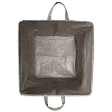 DII Pe Coated Woven Paper Laundry Hamper Tribal Chevron Stone/Cream Rectangular 16X16X19. View a larger version of this product image.