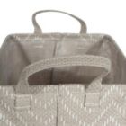 Alternate image 3 for DII Pe Coated Woven Paper Laundry Hamper Tribal Chevron Stone/Cream Rectangular 16X16X19