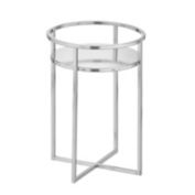 mDesign Small Metal Indoor/Outdoor Plant Stand for Flowers and Greenery