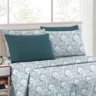 Alternate image 0 for Lux Decor Collection 6-Pieces Deep Pocket Microfiber Printed Bed Sheet Set in Queen Size White Grey