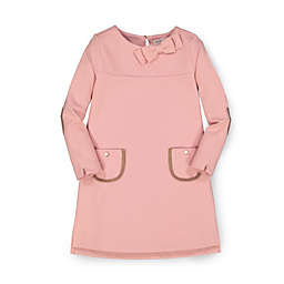 Hope & Henry Girls' Quilted Ponte Riding Dress (Rose, 18-24 Months)
