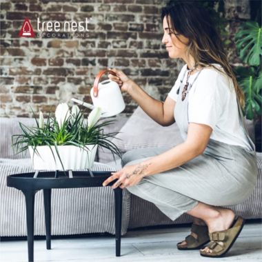 Tree Nest (#122635) Hanging Sunny Lace Pattern Planter, White - 10" Diameter. View a larger version of this product image.