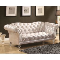 Yeah Depot Dixie Loveseat in Metallic Silver