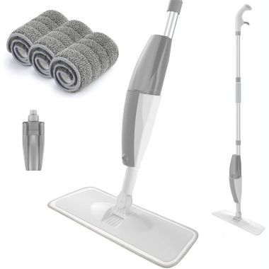 Infinity Merch Spray Mops Ergonomic Wet Dry Refillable Tank Microfiber Pads in MOPS with 3 Pads. View a larger version of this product image.