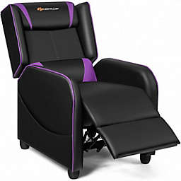 Costway Home Massage Gaming Recliner Chair-Purple