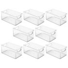Alternate image 0 for mDesign Plastic Storage Organizer Bin with Handles for Closets, 8 Pack - Clear
