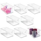 Alternate image 3 for mDesign Plastic Storage Organizer Bin with Handles for Closets, 8 Pack - Clear