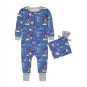 Sleep On It Infant Boys Little Builder Zip-Front Coverall Pajama