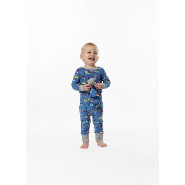 Sleep On It Infant Boys Little Builder Zip-Front Coverall Pajama. View a larger version of this product image.