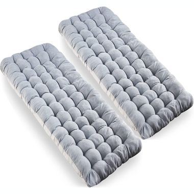 Zone Tech Outdoor Camping Cot Pads Mattress 2 Pack - Classic Gray Premium Quality Comfortable Thicker Cotton Sleeping Cot Lightweight Waterproof Bottom Pad Mattress for Adult, Kid. View a larger version of this product image.