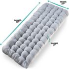 Alternate image 1 for Zone Tech Outdoor Camping Cot Pads Mattress  2 Pack - Classic Gray Premium Quality Comfortable Thicker Cotton Sleeping Cot Lightweight Waterproof Bottom Pad Mattress for Adult, Kid