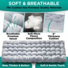 Alternate image 2 for Zone Tech Outdoor Camping Cot Pads Mattress  2 Pack - Classic Gray Premium Quality Comfortable Thicker Cotton Sleeping Cot Lightweight Waterproof Bottom Pad Mattress for Adult, Kid