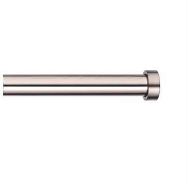 Linen Avenue End Cap Single Window Curtain Rod Set, 66 to 120-Inch, Polished Nickel. View a larger version of this product image.