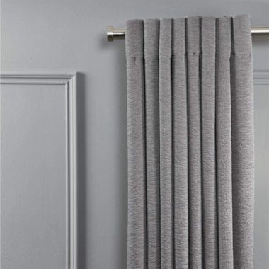 Linen Avenue End Cap Single Window Curtain Rod Set, 66 to 120-Inch, Polished Nickel. View a larger version of this product image.