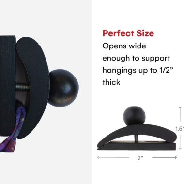 Precision Quilting Tools Classy Clamps Wooden Quilt Wall Hangers 4 Small Clips (Dark) And Screws. View a larger version of this product image.