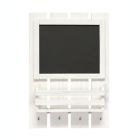 Alternate image 0 for Elegant Designs Chalkboard Sign with Key Holder Hooks and Mail Storage, White Wash