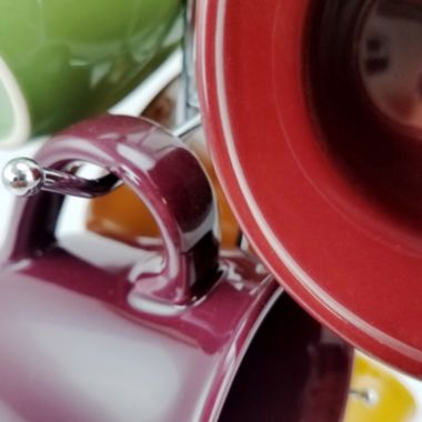 Gibson Home Cafe Amaretto 7 -Piece Mug Set With Wire Rack. View a larger version of this product image.