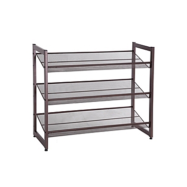 SONGMICS Bronze Metal Shoe Rack with Adjustable Shelves. View a larger version of this product image.