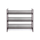 Alternate image 1 for SONGMICS Bronze Metal Shoe Rack with Adjustable Shelves