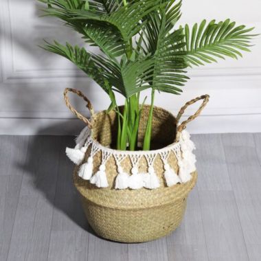 Kitcheniva Basket Flower Pot Storage with Handle Foldable, ( L ). View a larger version of this product image.