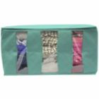Alternate image 2 for Stock Preferred Closet Organizer & Storage Box Clothes Storage Bags w 3 Dividers Teal