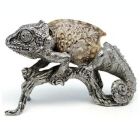 Alternate image 0 for Chameleon Lizard Natural Sea Shell and Pewter Sculpture