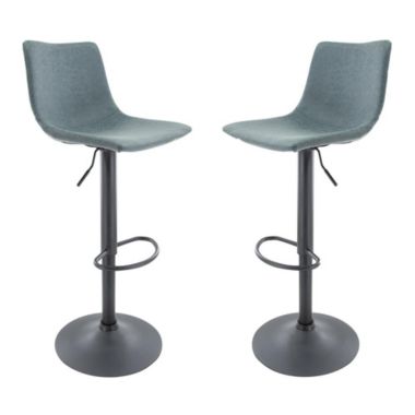 LeisureMod Tilbury Modern Adjustable Bar Stool With Footrest & 360-Degree Swivel Set of 2. View a larger version of this product image.