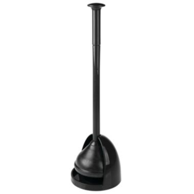 mDesign Toilet Bowl Plunger Set with Drip Tray, Compact Storage. View a larger version of this product image.