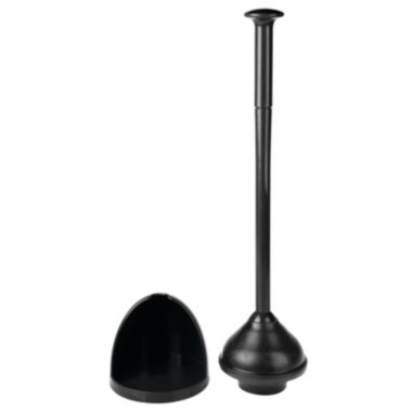 mDesign Toilet Bowl Plunger Set with Drip Tray, Compact Storage. View a larger version of this product image.
