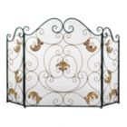 Alternate image 0 for Accent Plus Gold Fleur-De-Lis Fireplace Screen