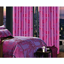 Dolce Mela Cotton Window Treatment Damask Drapes Cliodna Curtain Panel