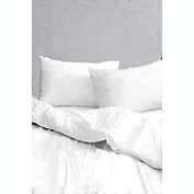 Myne Anti-Bacterial 100% Cotton Percale Duvet Cover Set Full Queen White