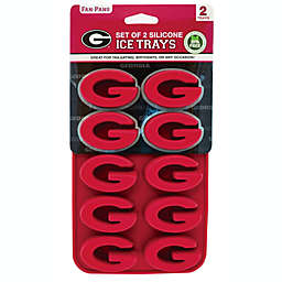 MasterPieces Game Day Set - FanPans NCAA Georgia Bulldogs - Silicone Ice Cube Trays Two Pack - Dishwasher Safe