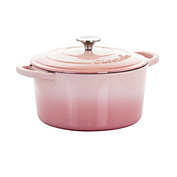 Crock-Pot Artisan 2 Piece 5 Quarts Enameled Cast Iron Dutch Oven in Blush Pink