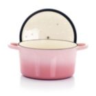 Alternate image 2 for Crock-Pot Artisan 2 Piece 5 Quarts Enameled Cast Iron Dutch Oven in Blush Pink