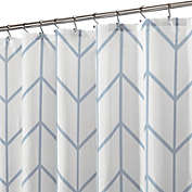 mDesign Chevron Print - Easy Care Fabric Shower Curtain