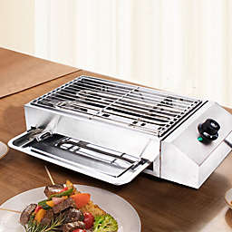 Stock Preferred Electric Smokeless BBQ Grill Portable in Silver