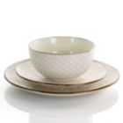 Alternate image 1 for Elama Honey Ivory 16 Piece Stoneware Dinnerware Set in Ivory