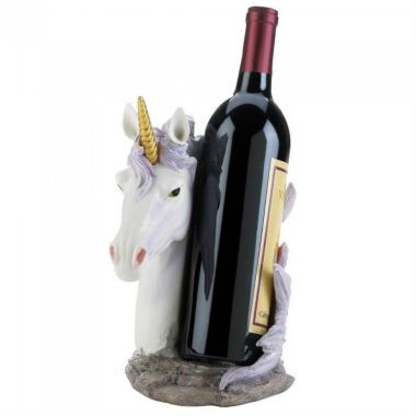 Dragon Crest Unicorn Mane Wrapped Wine Bottle Holder. View a larger version of this product image.