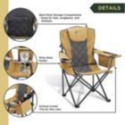 Alternate image 1 for Arrowhead Outdoor Portable Folding Camping Quad Chair w/ 6-Can Cooler in Tan