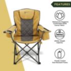 Alternate image 2 for Arrowhead Outdoor Portable Folding Camping Quad Chair w/ 6-Can Cooler in Tan