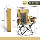 Alternate image 3 for Arrowhead Outdoor Portable Folding Camping Quad Chair w/ 6-Can Cooler in Tan