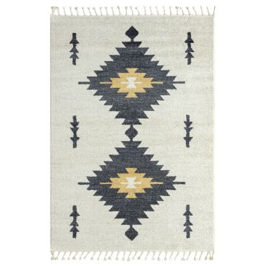 Abani Tulum Contemporary and Charcoal Southwest Area Rug. View a larger version of this product image.
