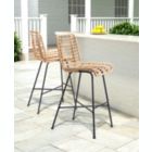 Alternate image 1 for Slickblue Murcia Bar Chair (Set of 2) Natural
