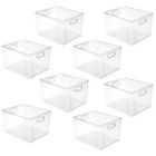 Alternate image 0 for mDesign Plastic Bathroom Storage Bin Tote with Handles, 8 Pack
