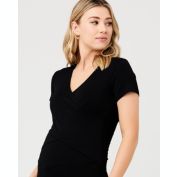 Ripe Maternity Embrace Short Sleeve Nursing Tee Black