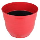Alternate image 1 for Garden Elements Glazed Brushed Happy Large Plastic Planter, Bright Red, 15 Inch